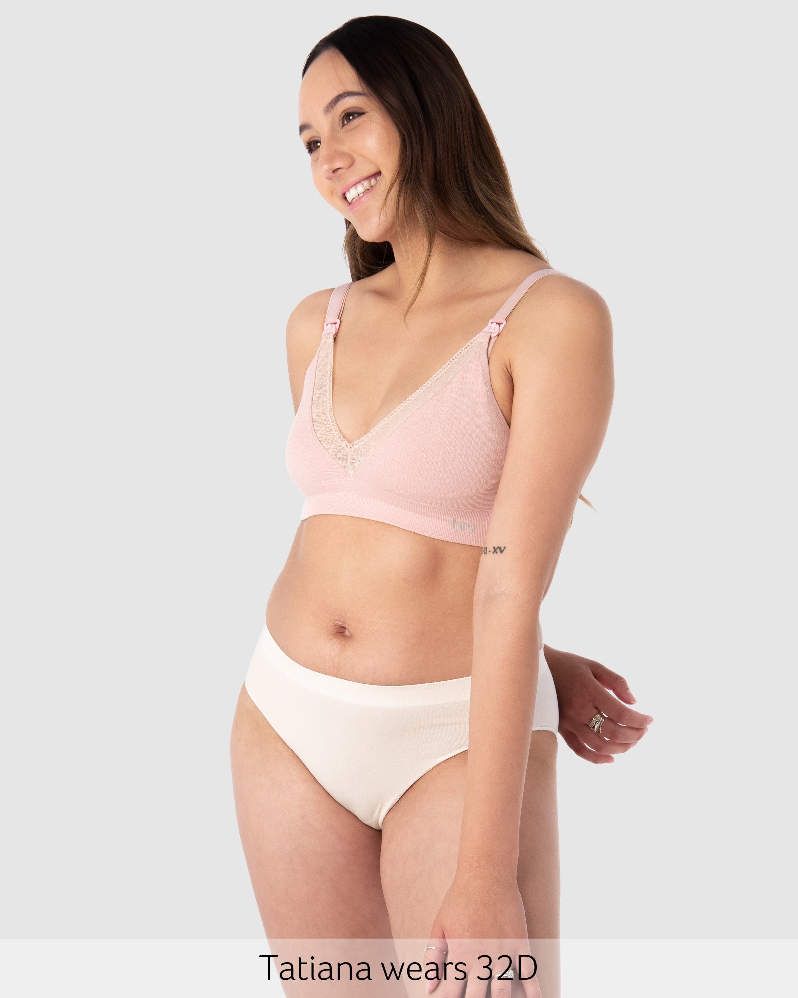 Caress Bamboo Wirefree Nursing Bra in Lotus Pink