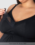 Close up of Dream Nursing Nightie Wirefree in Black