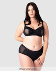 Enlighten Nursing Bra with Flexi Underwire in Black