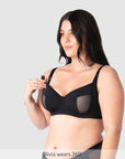 Nursing Clip on Enlighten Nursing Bra with Flexi Underwire in Black