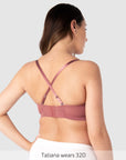 Straps worn racerback on Forever Yours Contour Flexi underwire T-shirt Nursing Bra in Spice