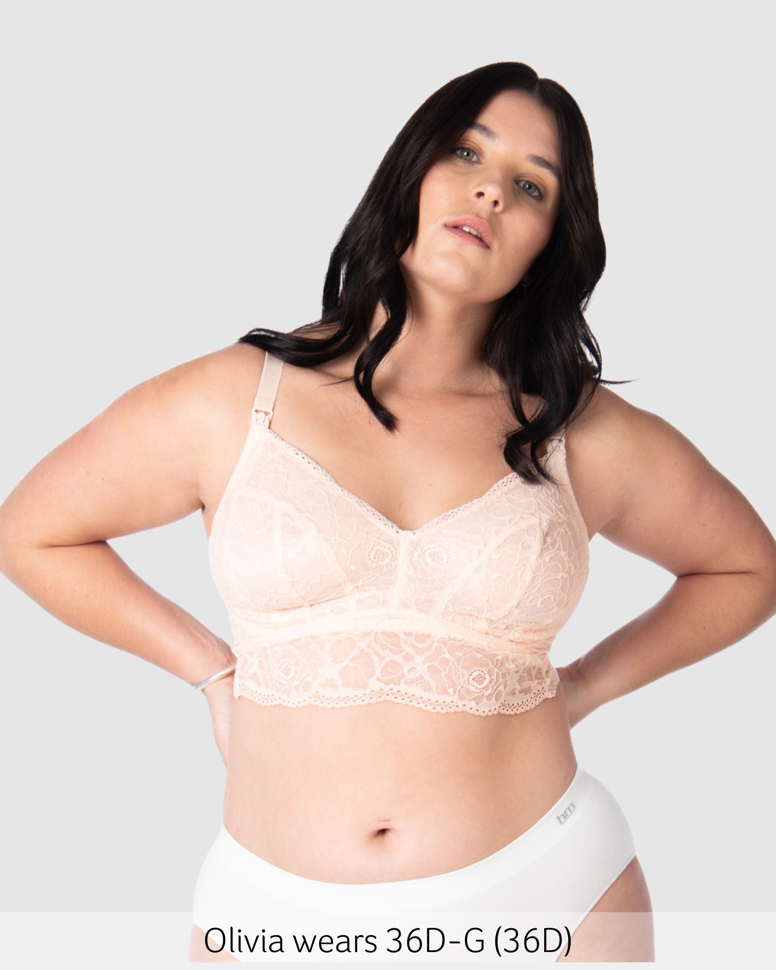 Heroine Wirefree Nursing Bralette in Shell