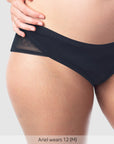 Close up of Lunar Maternity Brief in Black