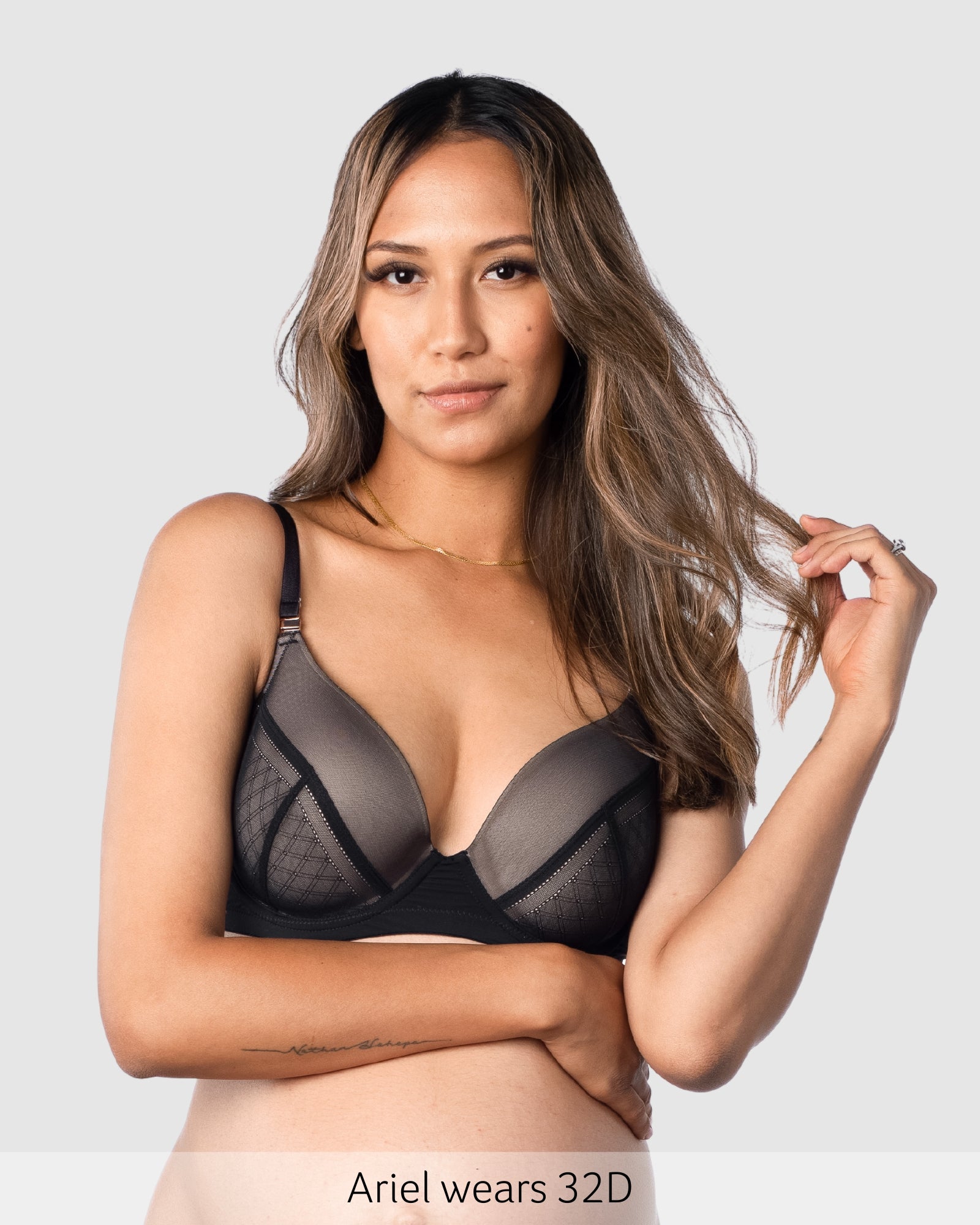 Lunar Plunge T-Shirt Nursing Bra - Black