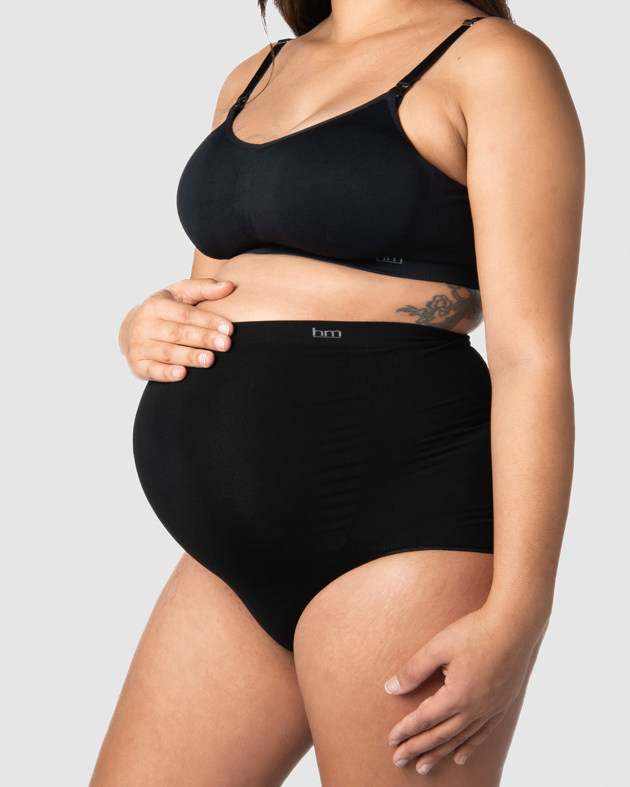 MY NECESSITY SEAMLESS BLACK PREGNANCY FULL BRIEF