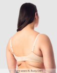 Back of My Necessity Wirefree Nursing Bra in Frappe