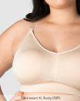 Close up of My Necessity Wirefree Nursing Bra in Frappe