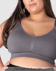 Close up of My Necessity Wirefree Nursing Bra in Slate