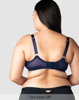 Back of Obsession Contour Nursing Bra with Flexi Underwire in Navy