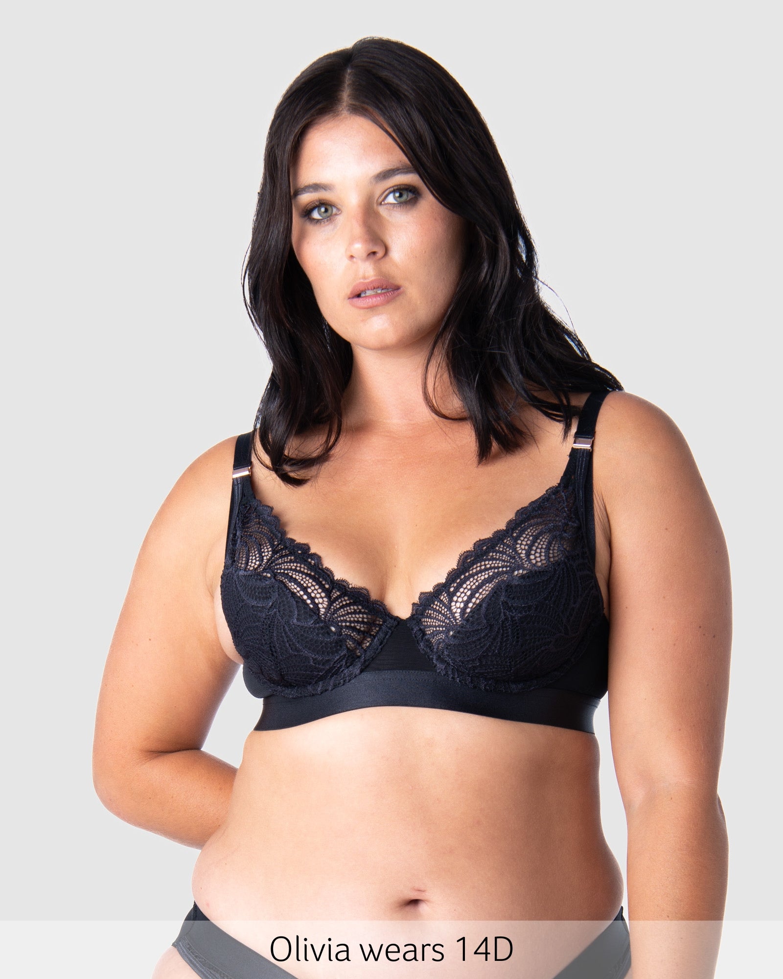 Warrior Plunge Nursing Bra - Black