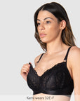 Nursing Clip of Warrior Wirefree Soft Cup Nursing Bra in Black 