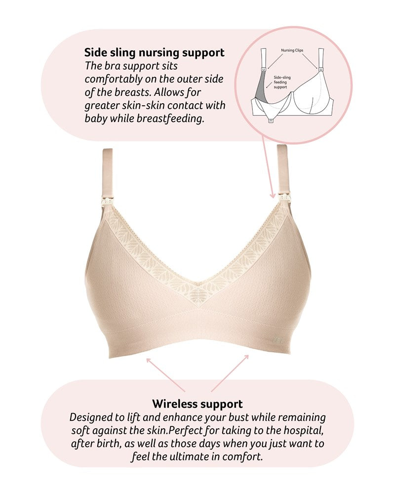 Technical features Caress Bamboo Nursing bra in Oat