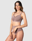 Serenity Bamboo Wirefree Maternity Bra matched with Serenity Hi Brief in MochaSerenity Bamboo Wirefree Maternity Bra matched with Serenity Hi Brief in Mocha