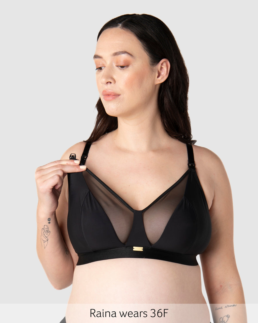 Nursing clip on Flawless Wirefree Nursing Bra - Black