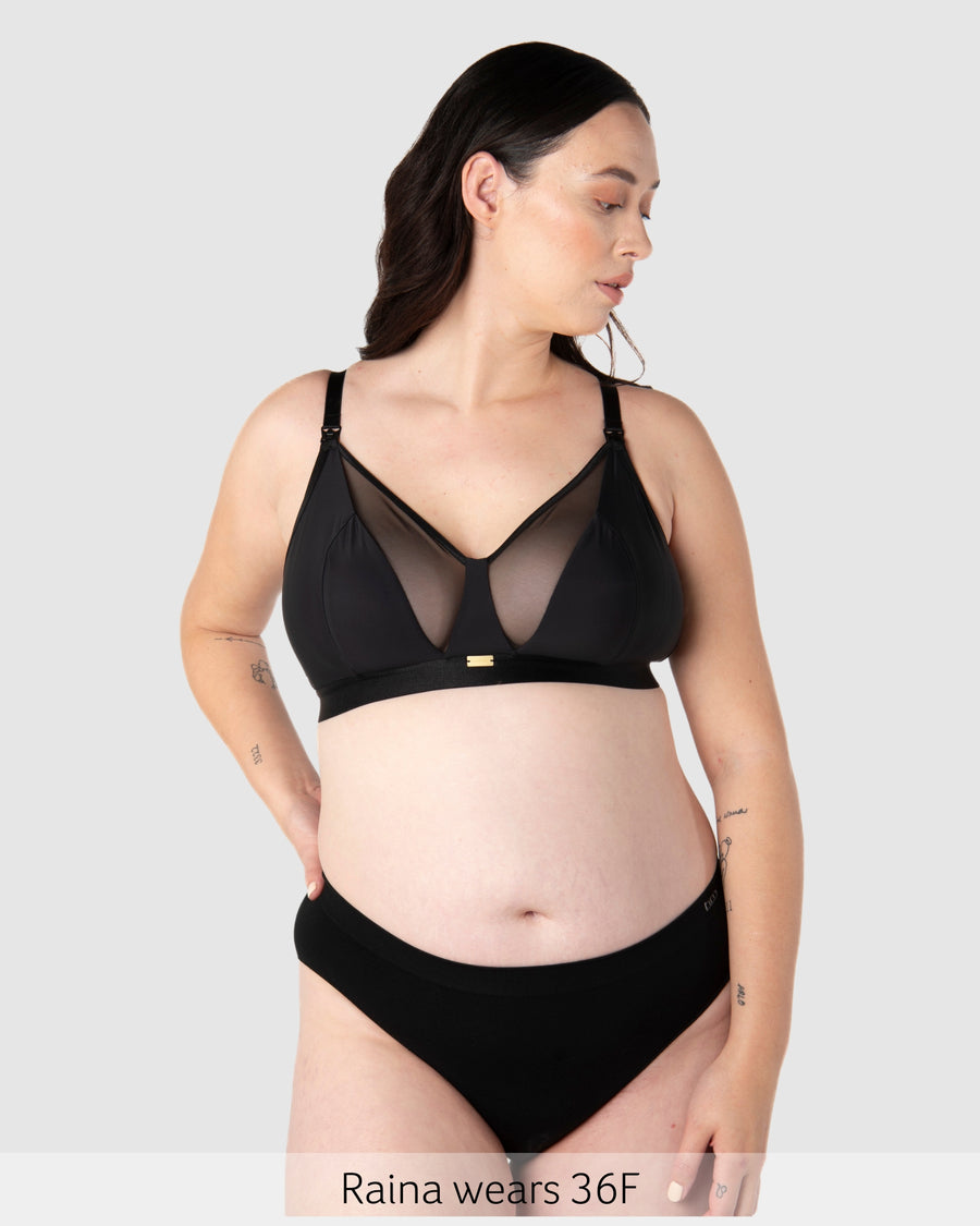 Flawless Wirefree Nursing Bra - Black