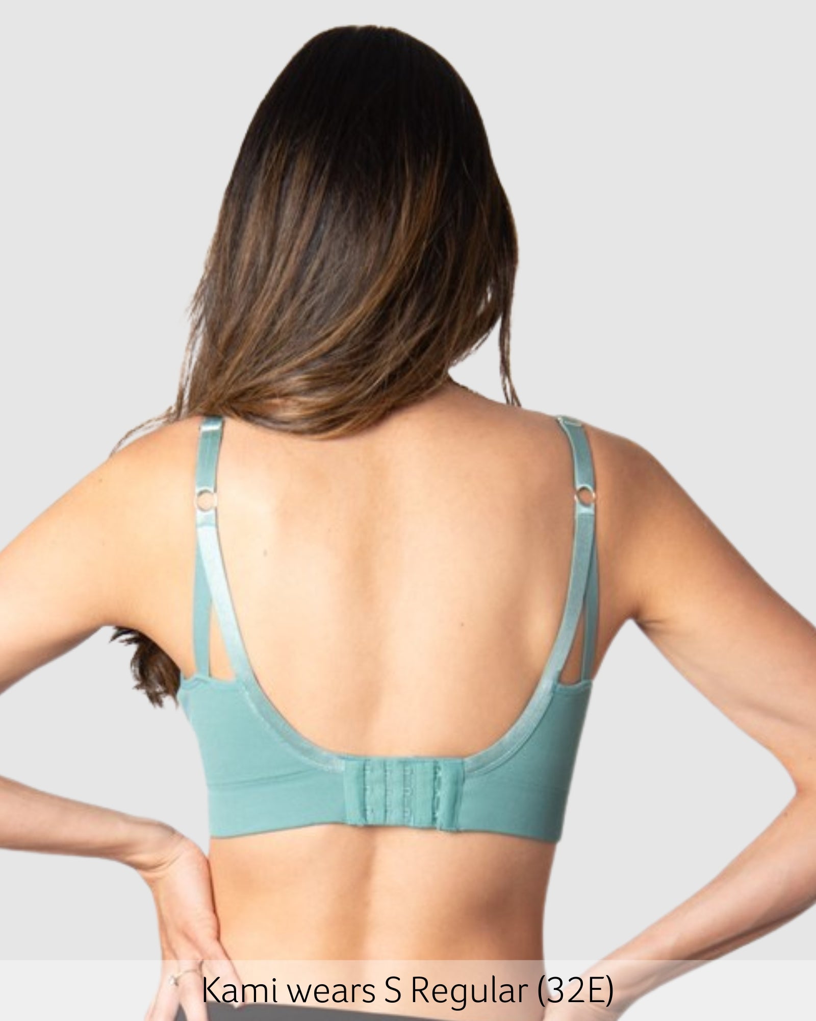 Back of My Necessity Multifit Sleep Nursing Bra in Jade