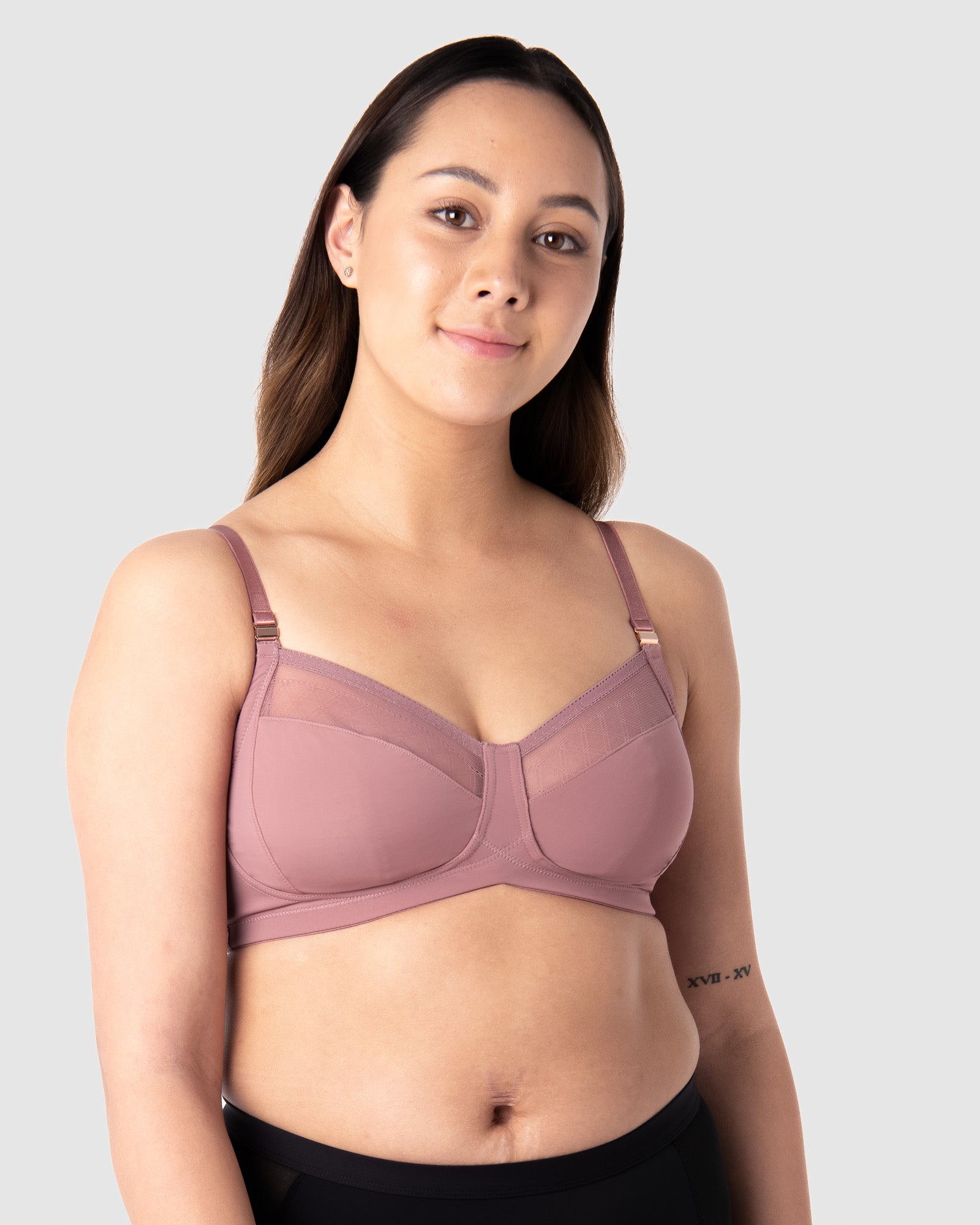 HOTMIK UK MATERNITY LUNAR ECLIPSE ANTIQUE ROSE NURSING BRA - WIREFREE