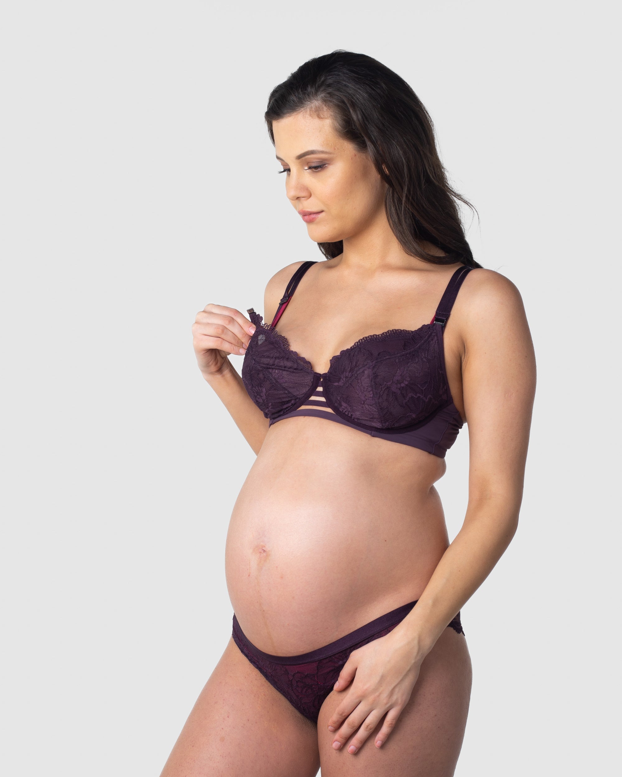 HOTMILK UK TRUE LUXE AMETHYST NURSING BREASTFEEDING MATERNITY BRA UK - FLEXI UNDERWIRE