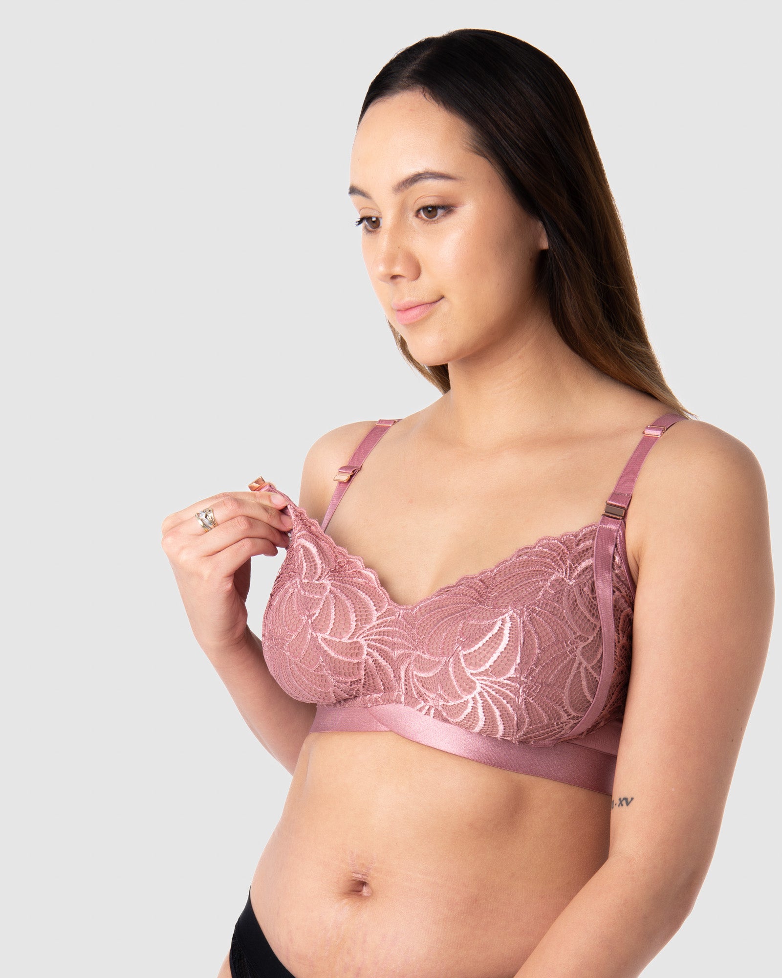 Hotmilk Maternity Lingerie WARRIOR SOFT CUP ANTIQUE ROSE NURSING BRA - WIREFREE